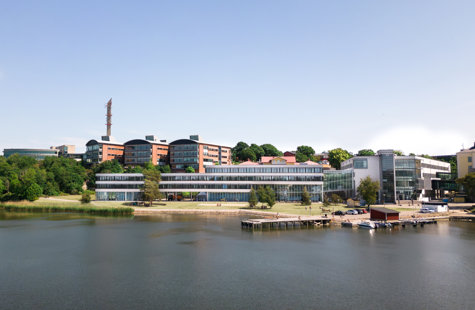 Flygfoto av Campus Karlskrona