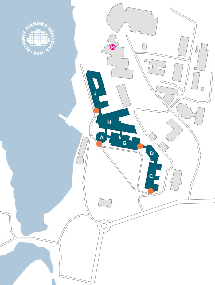 Karta Campus Karlskrona